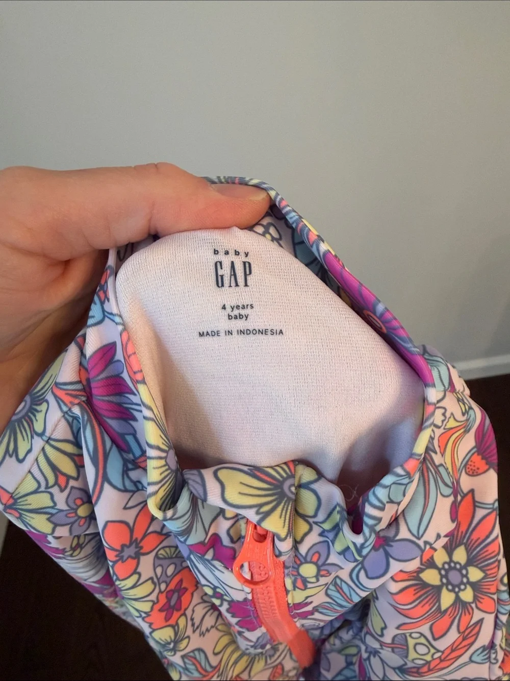GAP Baby Floral Zip One-Piece in Pink, Purple, Yellow, Blue